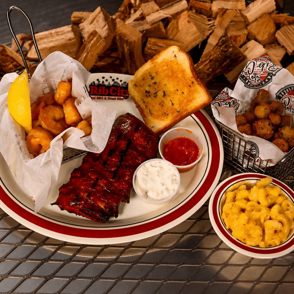 Shrimp & Ribs Combo.