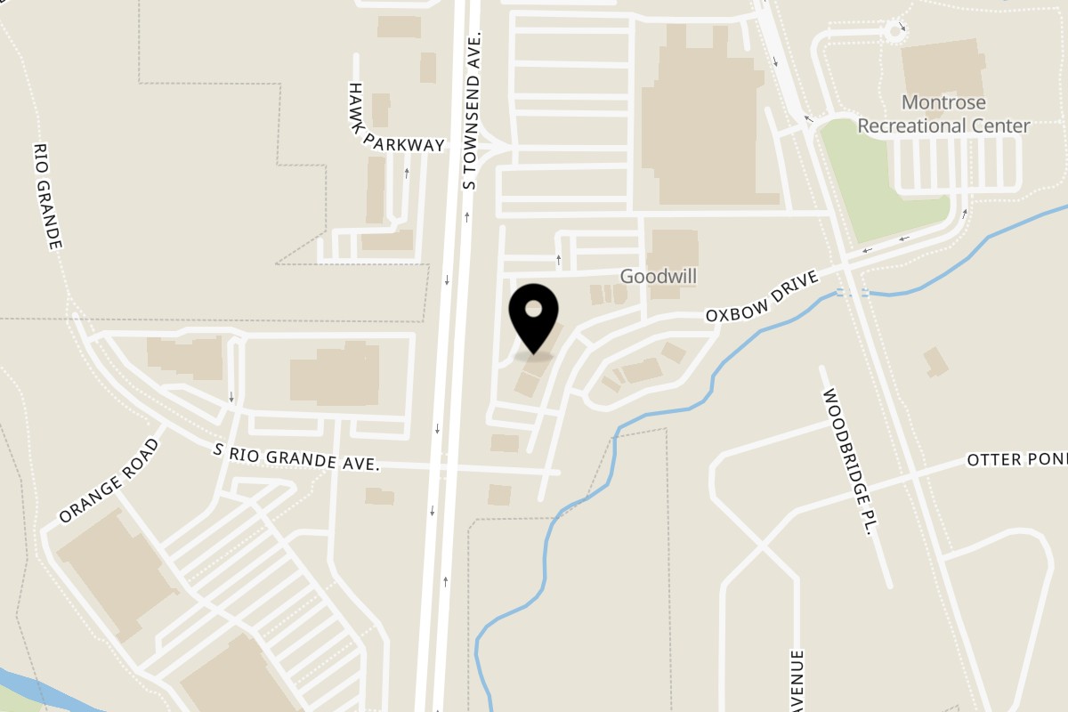 Map showing the location of Rib City on 1521 Oxbow Dr suite 165 suite 165 in Montrose